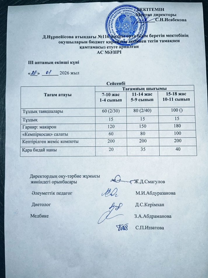 Ас мәзірі