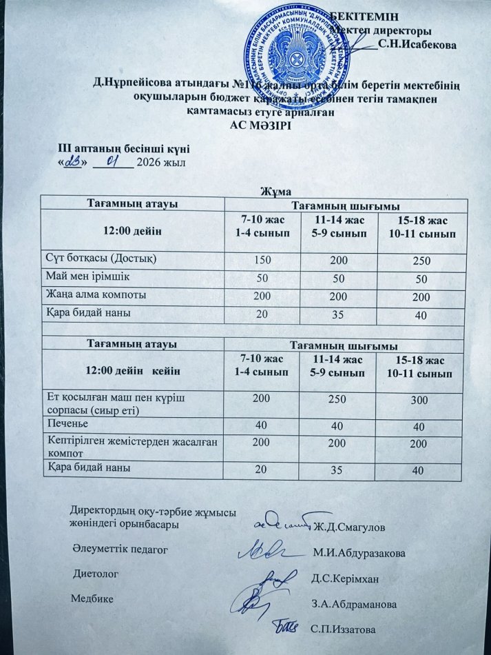Ас мәзірі