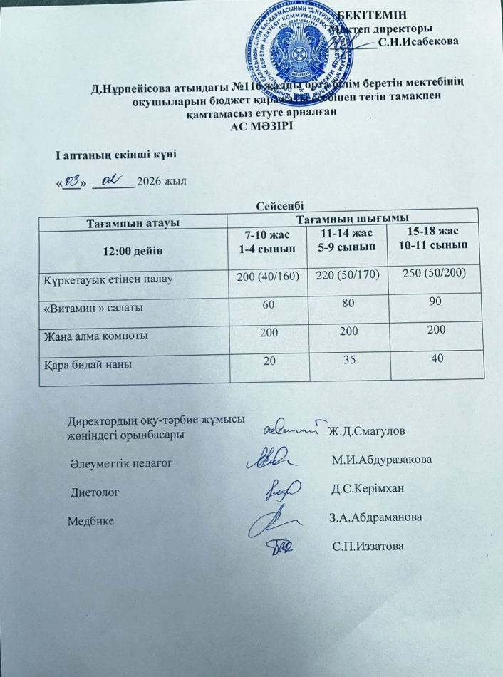 Ас мәзірі