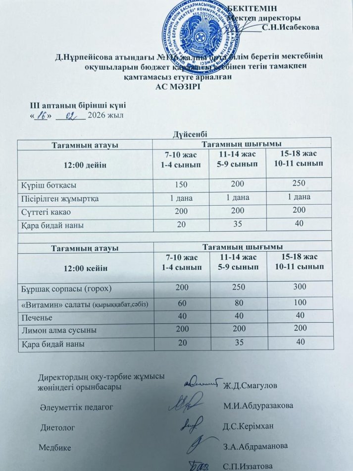 Ас мәзірі