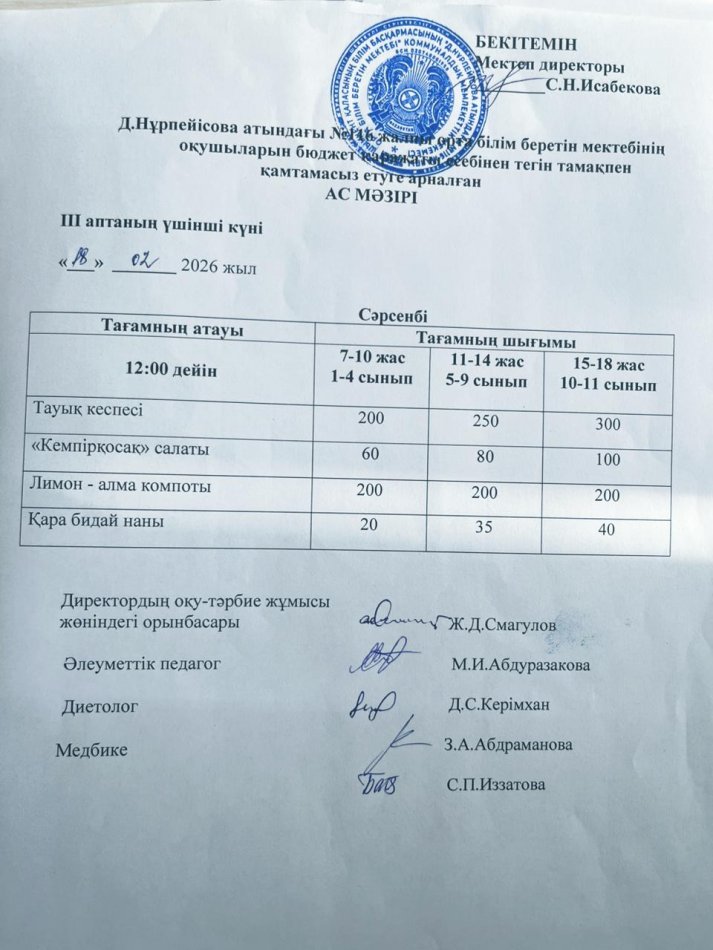 Ас мәзірі