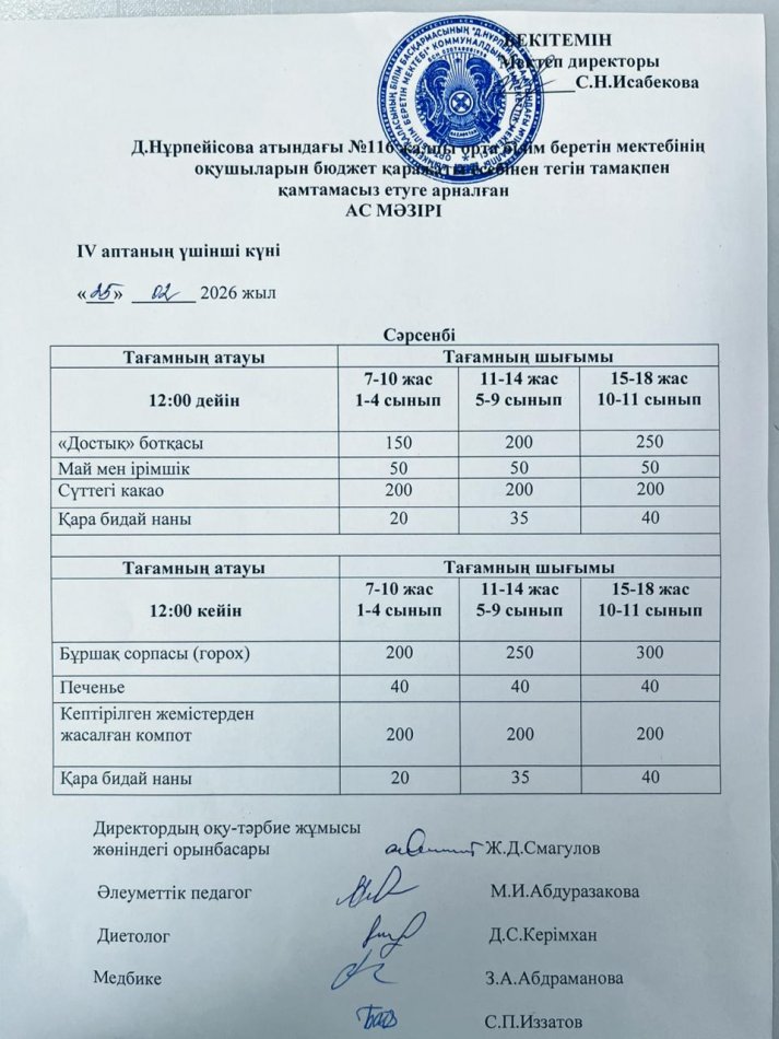 Ас мәзірі