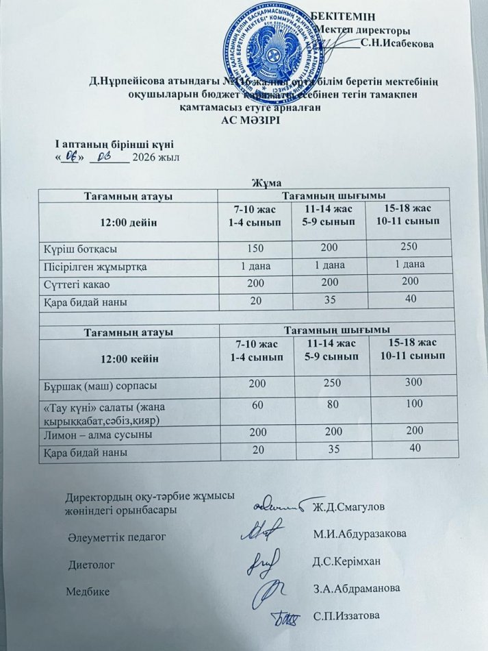 Ас мәзірі