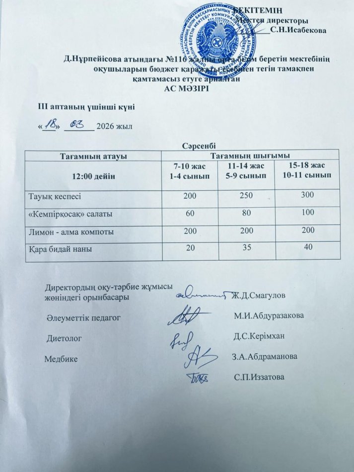Ас мәзірі