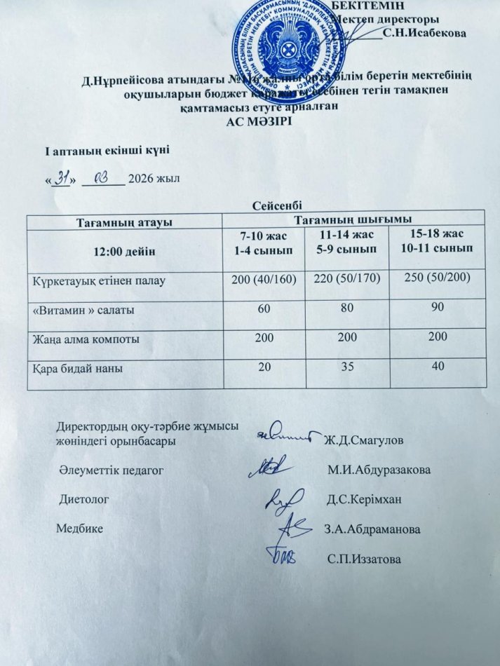 Ас мәзірі